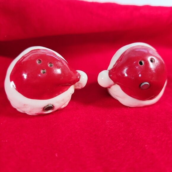 Santa Head Salt and Pepper Shakers Christmas Mrs Santa and Santa - Picture 5 of 13